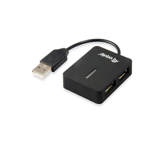 Equip 128952 hub & concentrateur USB 2.0 480 Mbit/s Noir
