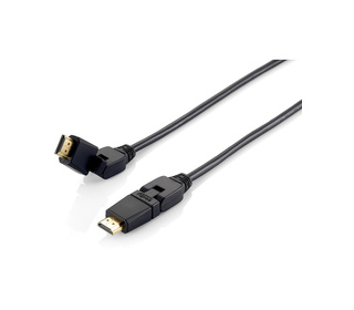 Equip 119362 Câble HDMI 2.0 pivotant, 2,0m, prise pivotante, 4K/60Hz