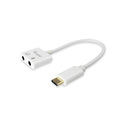 Equip Adaptateur USB-C vers audio, couleur blanche
