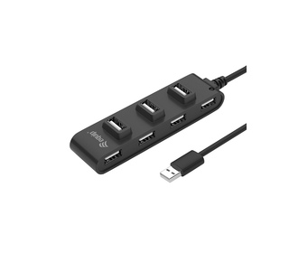 Equip 128957 hub & concentrateur USB 2.0 480 Mbit/s Noir