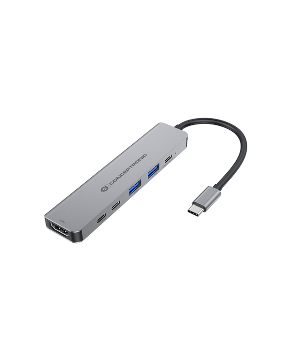 Conceptronic DONN33G station d'accueil Avec fil USB 3.2 Gen 1 (3.1 Gen 1) Type-C Argent