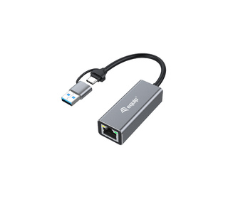 Equip Adaptateur USB-C vers réseau Gigabit Ethernet 2,5 (USB-C+A)