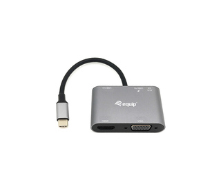 Equip Adaptateur multifonction USB-C 5 en 1, HDMI, VGA (HD15), PD 100W, USB3.0, AUX