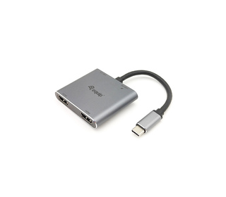 Equip Adaptateur HDMI double USB-C 4 en 1, USB 3.0, USB PD 100W