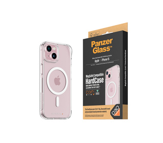 PanzerGlass  HardCase Transparent w. White MagSafe & D3O iPhone 15 coque de protection pour téléphones portables Housse