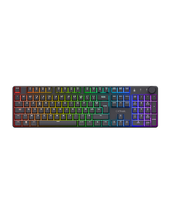 Trust GXT 868 Torix clavier Jouer FR sans fil +USB AZERTY Français Noir