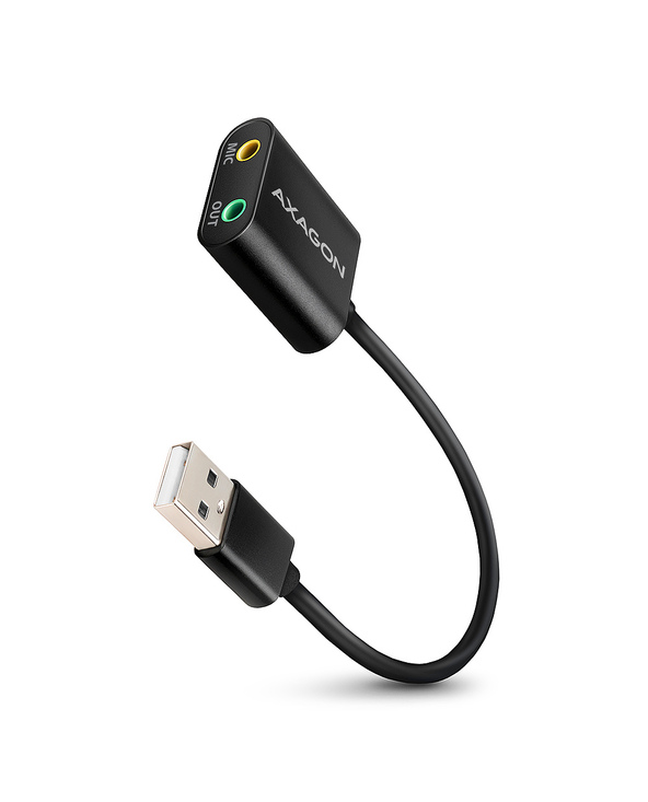 Axagon ADA-12 USB 2.0 Stereo Audio Mini-Adapter 15 cm Kabellänge - Kabel - Audio/Multimedia 2.0 canaux