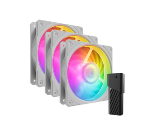 Cooler Master MFZ-M2DW-243P2-R1 système de refroidissement d’ordinateur Boitier PC Refroidisseur d'air 12 cm Blanc 3 pièce(s)