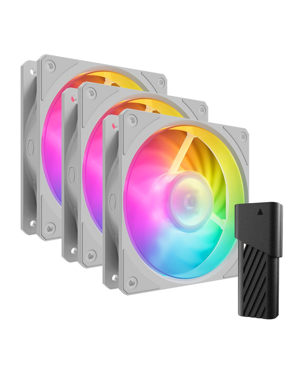 Cooler Master MFZ-M2DW-243P2-R1 système de refroidissement d’ordinateur Boitier PC Refroidisseur d'air 12 cm Blanc 3 pièce(s)