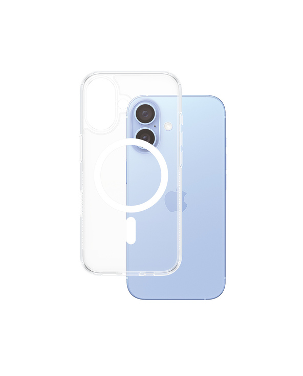 PanzerGlass  HardCase Transparent w. White MagSafe iPhone 16 coque de protection pour téléphones portables Housse