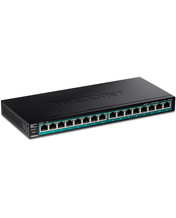 Trendnet TPE-TG161H commutateur réseau Gigabit Ethernet (10/100/1000) Connexion Ethernet, supportant l'alimentation via ce port 