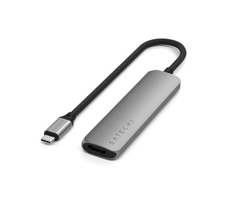 Satechi ST-P4SM hub & concentrateur USB Type-C 10000 Mbit/s Gris