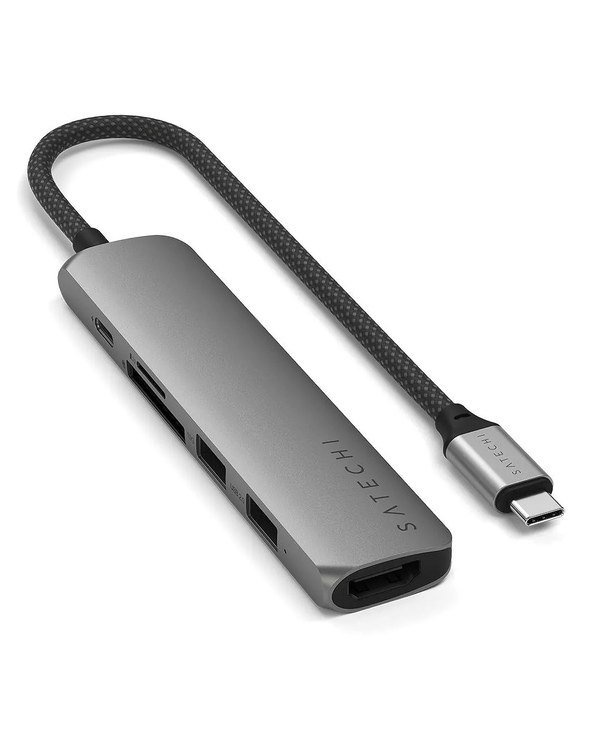 Satechi ST-P6SM hub & concentrateur USB Type-C 10000 Mbit/s Gris