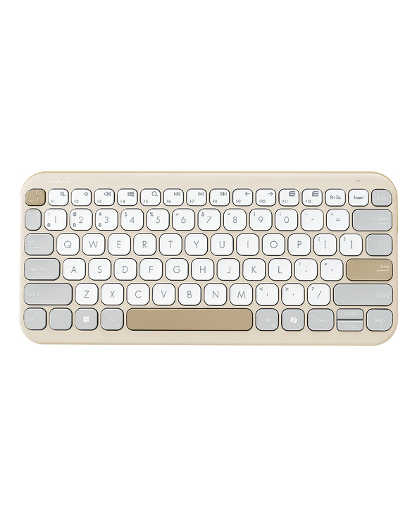 ASUS Marshmallow Keyboard KW100 clavier Maison Bluetooth QWERTZ Allemand Beige, Gris, Blanc