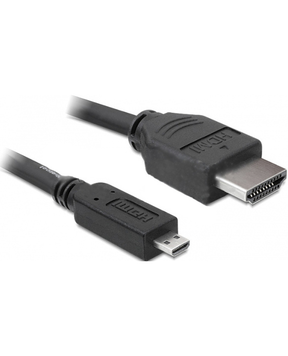 DeLOCK 3m HDMI câble HDMI HDMI Type A (Standard) HDMI Type D (Micro) Noir