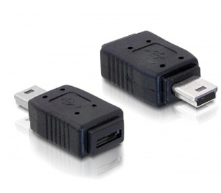 DeLOCK Adapter USB mini/USB micro-B USB mini M micro-B FM Noir