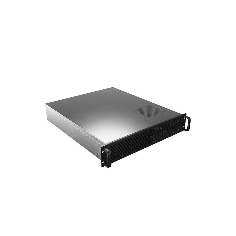 Lanberg SC01-5202-12B Châssis de serveur modulaire Rack (2 U) 0 Go