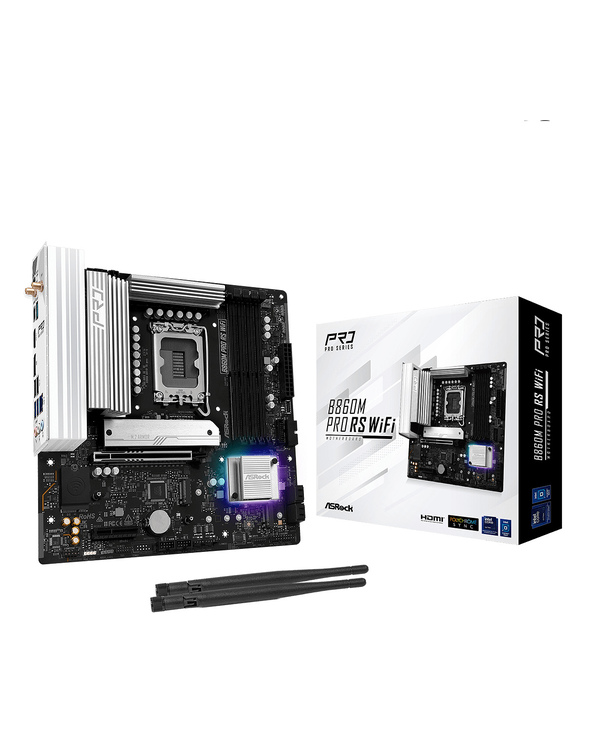 Asrock B860M Pro RS WiFi Intel B860 LGA 1851 (Socket V1) micro ATX