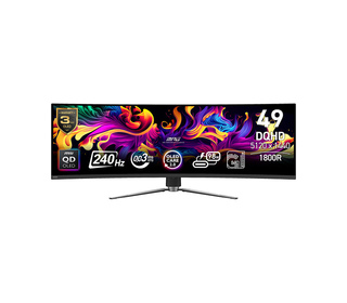 MSI MPG 491CQPX QD-OLED 49" QD-OLED Dual QHD 0,03 ms Noir