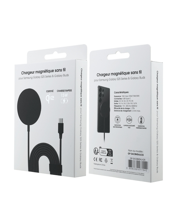 Samsung Chargeur sans fil noir 2-en-1 (smartphone / Buds) 15W