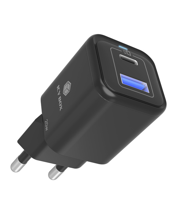 ICY BOX IB-PS1020-PD chargeur d'appareils mobiles Universel Noir Secteur Charge rapide Intérieure