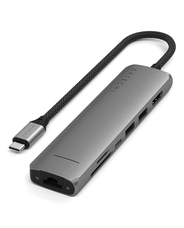 Satechi ST-P7SM hub & concentrateur USB Type-C 10000 Mbit/s Gris