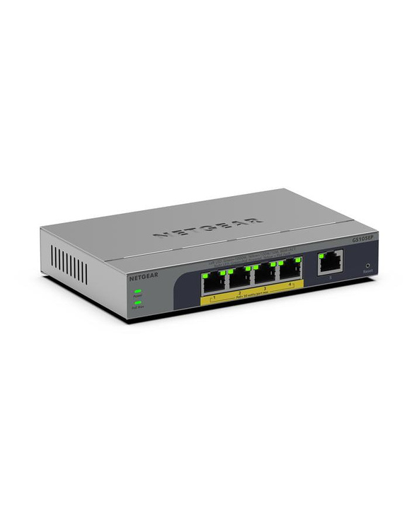 NETGEAR GS105EP Non-géré Gigabit Ethernet (10/100/1000) Connexion Ethernet, supportant l'alimentation via ce port (PoE) Gris
