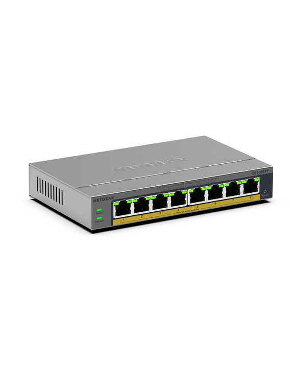 NETGEAR GS108EPP Non-géré Gigabit Ethernet (10/100/1000) Connexion Ethernet, supportant l'alimentation via ce port (PoE) Montage