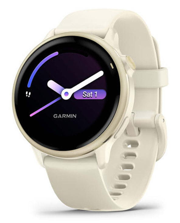 Garmin vívoactive 6 3,05 cm (1.2") AMOLED 42 mm Numérique 390 x 390 pixels Écran tactile Blanc Wifi GPS (satellite)