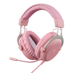 Deltaco Gaming GAM-030-P écouteur/casque Avec fil Arceau USB Type-A Rose