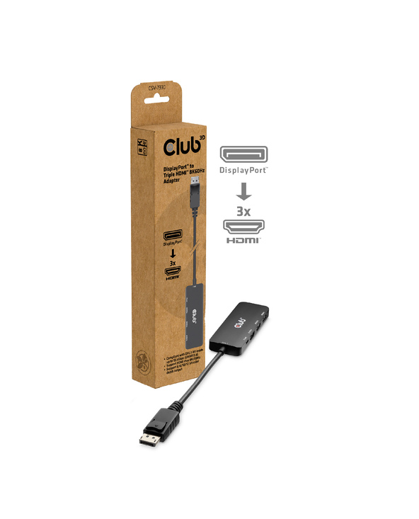 CLUB3D CSV-7330 hub & concentrateur DisplayPort