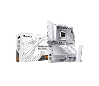 GIGABYTE B850 AORUS ELITE WIFI7 ICE Carte Mère - AMD Ryzen 9000 Series CPUs, VRM numérique 12+2+1 phases, jusqu'à 8200MHz DDR5 (