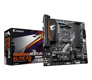 GIGABYTE B550M AORUS ELITE AX Carte mère - Processeurs AMD Ryzen 5000, VRM 5+3 phases, jusqu'à 4733 MHz DDR4, 1xPCIe 4.0 + 1xPCI
