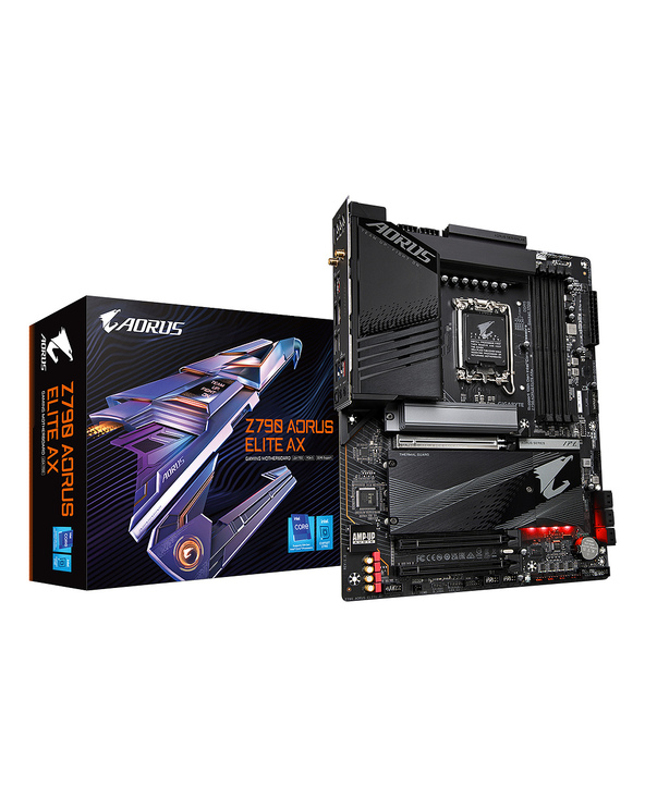 GIGABYTE Z790 AORUS ELITE AX Carte Mère - Prend en charge les processeurs Intel Core 14e génération, 16*+2+1 Phases VRM Numériqu