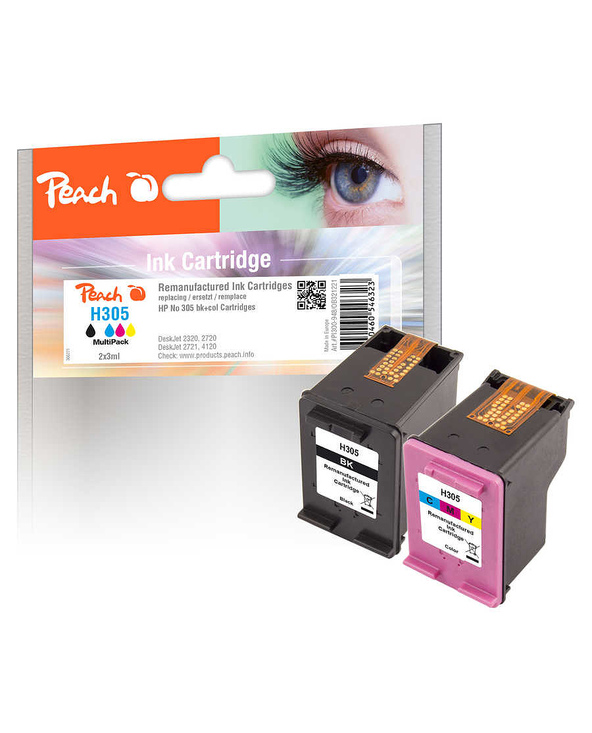 Peach PI300-948 cartouche d'encre 2 pièce(s) Compatible Noir, Magenta, Jaune, Cyan