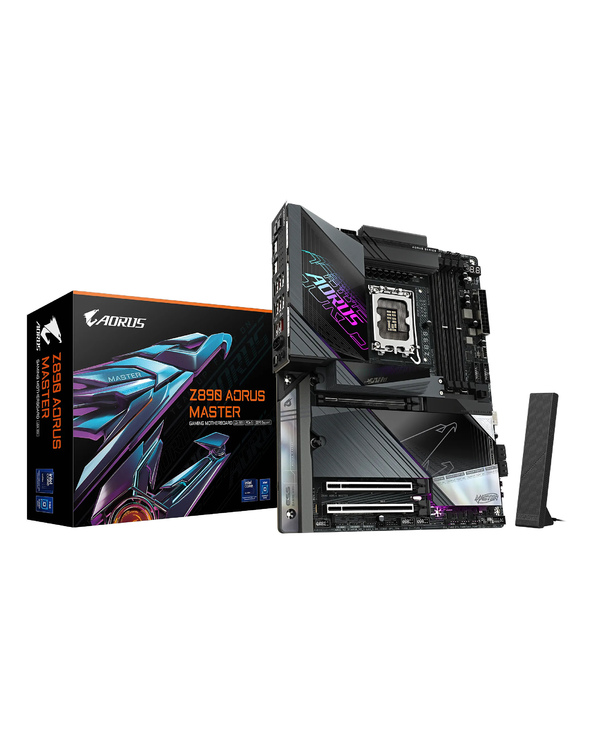 GIGABYTE Carte mère Z890 AORUS MASTER - Prend en charge les processeurs Intel Core Ultra (Série 2), VRM à 18+1+2 phases, jusqu'à