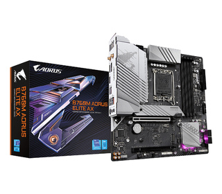 GIGABYTE B760M AORUS ELITE AX Carte Mère - Compatible avec les processeurs Intel Core 14e génération, VRM numérique 12*+1+1 phas