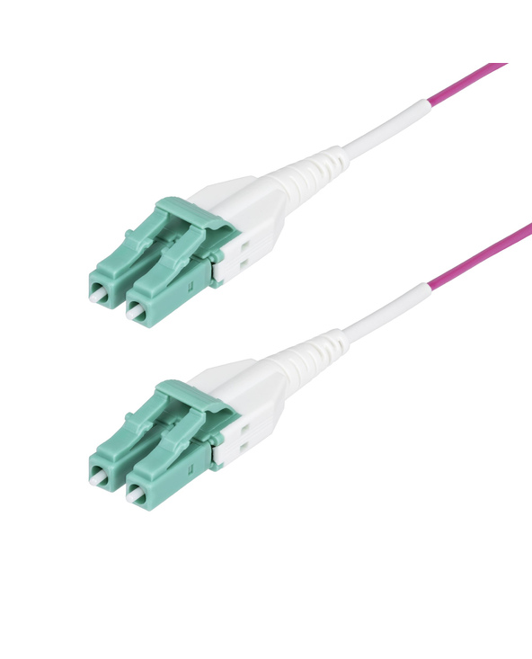 StarTech.com Câble Fibre Optique Multimode OM4 LC vers LC (UPC) de 2m, Erika Violet, 50/125 µm, 40G/100G, LOMMF/VCSEL, Cordon de