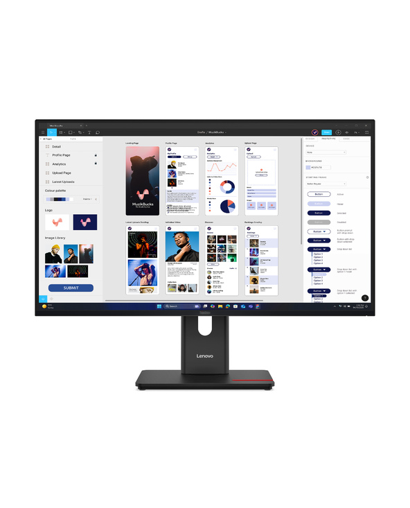 Lenovo ThinkVision T32UD-40 31.5" LCD 4K Ultra HD 6 ms Noir