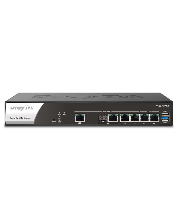 DrayTek Vigor 2962 Routeur connecté 2.5 Gigabit Ethernet Noir, Blanc