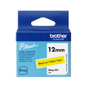 Brother Btag-631 - Ruban adhésif noir sur jaune, 12 mm de large, non laminé