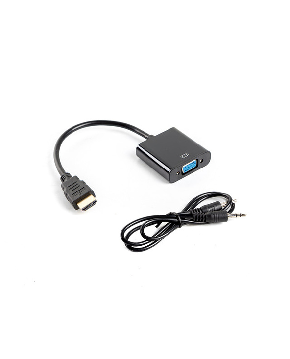 Lanberg AD-0017-BK câble vidéo et adaptateur 0,2 m VGA (D-Sub) HDMI Type A (Standard) Noir