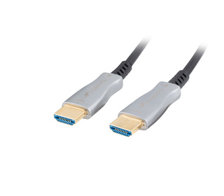 Lanberg CA-HDMI-20FB-0100-BK câble HDMI 10 m HDMI Type A (Standard) Noir, Argent