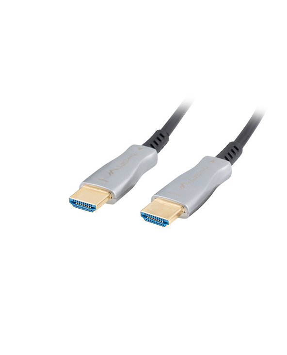 Lanberg CA-HDMI-20FB-0100-BK câble HDMI 10 m HDMI Type A (Standard) Noir, Argent