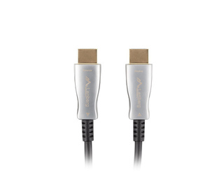 Lanberg CA-HDMI-20FB-0200-BK câble HDMI 20 m HDMI Type A (Standard) Noir, Argent