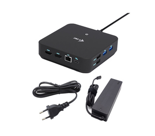 i-tec USB-C DP Dual HDMI Docking Station with Power Delivery 100 W + Universal Charger 100W