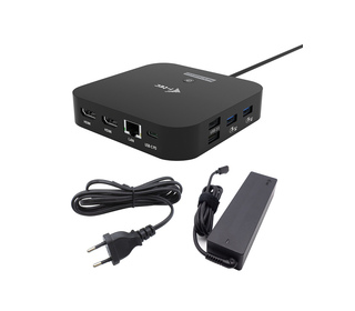 i-tec USB-C Dual HDMI Docking Station with Power Delivery 100 W + Universal Charger 100W