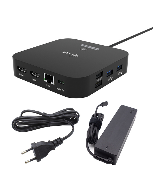 i-tec USB-C Dual HDMI Docking Station with Power Delivery 100 W + Universal Charger 100W