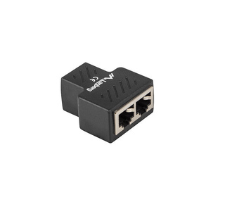 Lanberg ADS-RJ45-2RJ45-OS séparateur ou commutateur de câbles Diviseur de câbles Noir