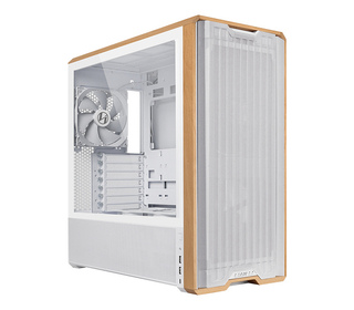 Lian Li Lancool LAN217W unité centrale Midi Tower Blanc, Bois